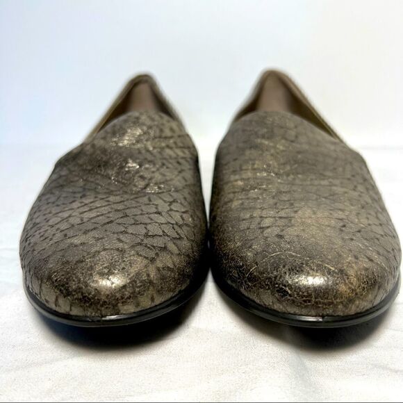 Ecco Touch Ballerina 2.0 Warm Grey Leather Flats EU40 US10 - Picture 2 of 11